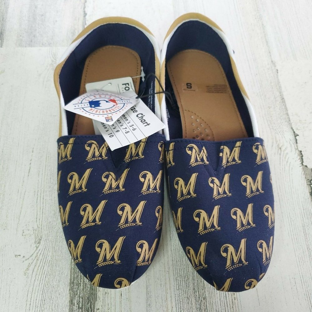 NWT MLB Baseball Team Logo Women's Slip On Canvas